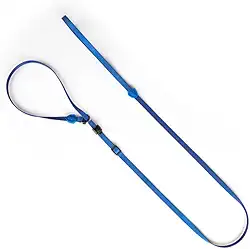 FreeFaro - Guia Unificada 2M Total Blue | 2 em 1 (Guia e Coleira), Poliéster Flexível e Resistente, Acabamento em Couro Sintético, Ajustável – Tamanho Único - Azul