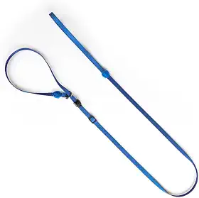 FreeFaro - Guia Unificada 2M Total Blue | 2 em 1 (Guia e Coleira), Poliéster Flexível e Resistente, Acabamento em Couro Sintético, Ajustável – Tamanho Único - Azul