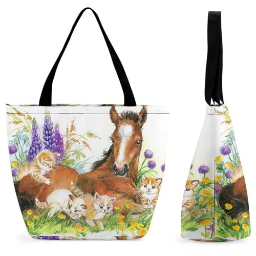 Sac de shopping pour voyage Cheval Blanc Chat, le grand fourre-tout idéal