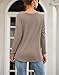 Neineiwu Womens Loose Blouse Long Sleeve T Shirts Twist Knot Casual Tops (Small, Beige)