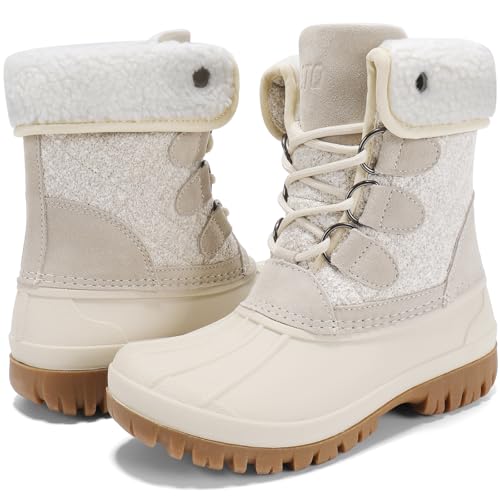 STQ Womens Winter Duck Boots Waterproof Cold Weather Snow Boots