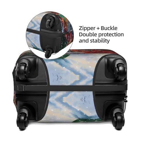 Luggage Cover Protector Suitcase Cover - Christmas sleigh car snowman Soft Fashion Uitcase Cover for Luggage3