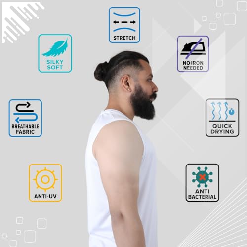 Image of Sleeveless T Shirts for Men - Gym Vest, Sando Tank Top Wear, Workout Baniyan, Stringers Inner Shirt, Bodybuilding Tshirts, Sports Tshirt Vests, Stylish Tanks Tops