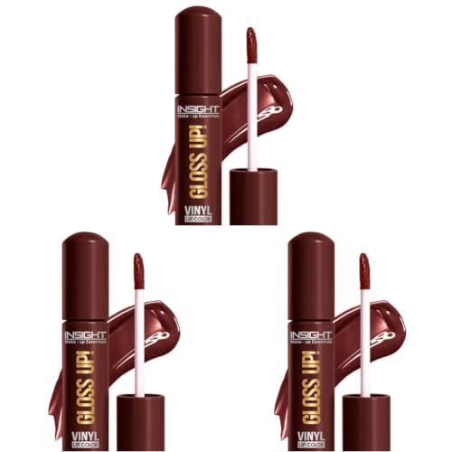 Image of INSIGHT Gloss Up Lip Color - Spiced Caramel | High-Gloss Finish | Non-Transfer | Smudge Proof | Rich Pigmentation | Lightweight, Long-Lasting Formula | All-Day Comfortable Wear (4g) (Pack of 3)