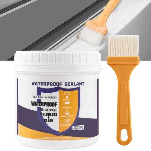 300g Invisible Waterproof Agent - Transparent Waterproof Sealant, Indoor & Outdoor Waterproof Coating for Protecting Surfaces and Repairing Building Walls, Indoor and Outdoor, and Roof Leaks