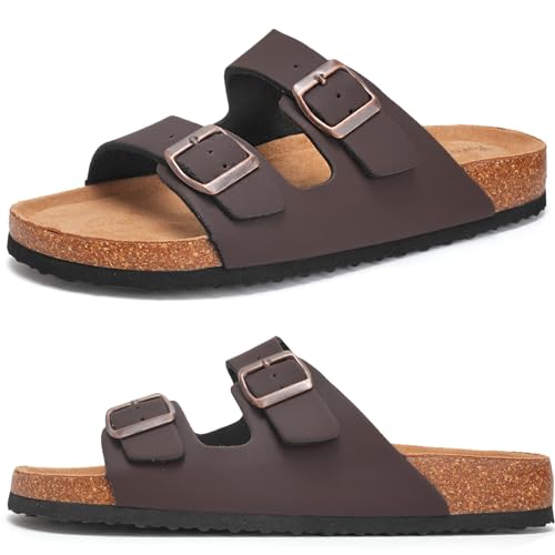 Torotto Pantuflas Mules Sandalias Para Hombre Con Punta Cómodas De Playa Con Hebilla Planas Zuecos Verano Zapatillas De Corcho Para Caballeros Marrón,40 Eu Torotto Pantuflas Mules Sandalias Para Hombre Con Punta Cómodas De Playa Con Hebilla Planas Zuecos Verano Zapatillas De Corcho Para Caballeros Marrón,40 Eu