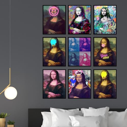 Impression de Mona Lisa modifiée pour créer un mur de cadres tendance - 5
