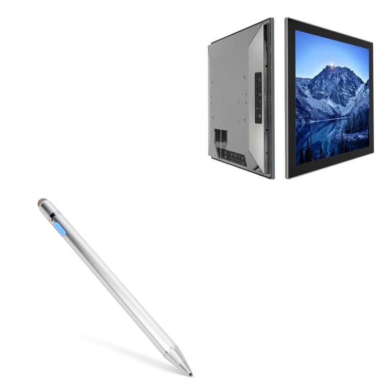 BoxWave Stylus Pen Compatible with Distec POS-MO-170-00-PRO (17 in) - AccuPoint Active Stylus, Electronic Stylus with Ultra Fine Tip - Metallic Silver