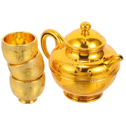 Amosfun Tetera y Tazas De Ofrenda Retro Para Adoración Budista Accesorio Ritual Para Con Diseño Elegante y Duradero