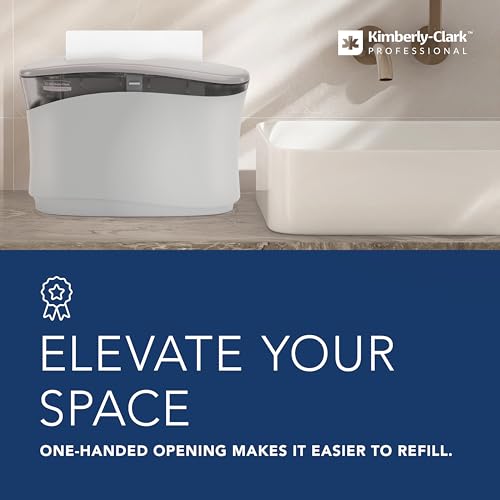 Image of Kimberly-Clark Professional Countertop Folded Paper Towel Dispenser (55760) | Space-Saving Design, Perfect for Home & Office, Compatible with select Scott and Kleenex Folded Towels