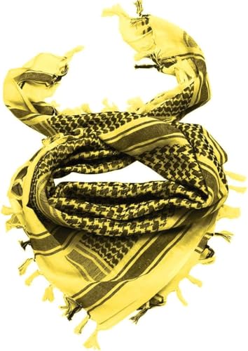 Image of Cotton Shemagh Keffiyeh Scarf - Lightweight Tactical Desert Head Neck Wrap, Sun Protection Outdoor Scarf for Summer Hiking