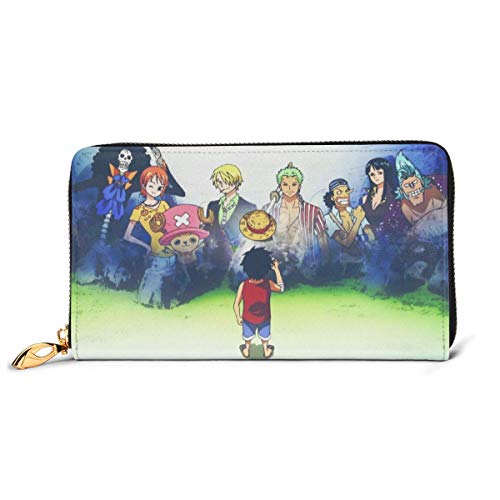 Preisvergleich Produktbild Einteilige Geldbörse aus echtem Leder mit Reißverschluss, lange Clutch, Münzfach, Kartenpaket für Damen und Herren