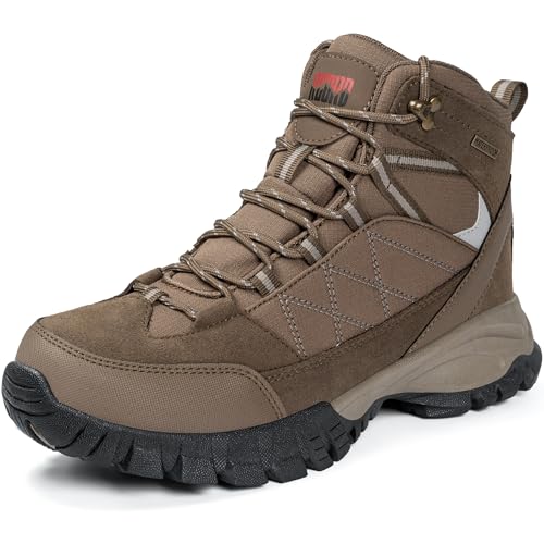 R CORD Womens Hiking Boots Waterproof All-Weather Breathable for Year-Round Outdoor Activities and Adventures Brown Size 6.5