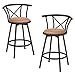 Homy Casa Tabouret de Bar Ensemble de 2 tabourets de Bar industriels de Style Chaise Vintage avec Repose-Pieds Design rembourré de Mousse de 24 Pouces pour Le Salon ou la Cuisine