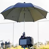 JJC カメラ傘 ホットシューに取り付け 傘 カメラ 雨対策 防雨 遮光 反射防止 撮影アクセサリー 三脚アクセサリー ソニー/ニコン/キヤノン/富士フイルム/オリンパス など カメラ適用 動画 Vlog （強風に非対応） 開く直径:50cm