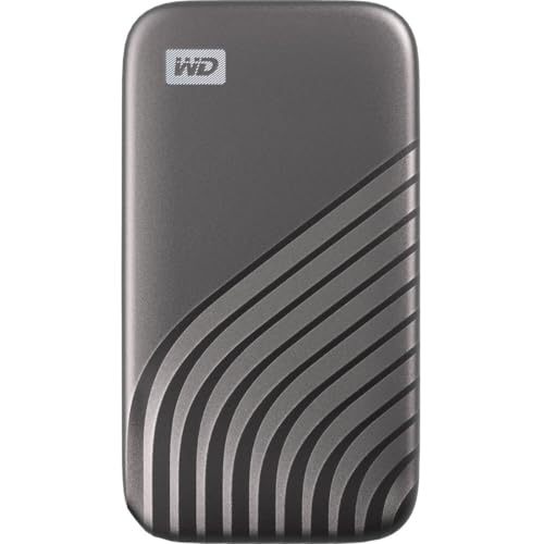 Image of Western Digital 4TB My Passport SSD External Portable Solid State Drive, Grey, Up to 1,050 MB /s, USB 3.2 Gen-2 and USB-C Compatible (USB-A for older systems) - WDBAGF0040BGY-WESN