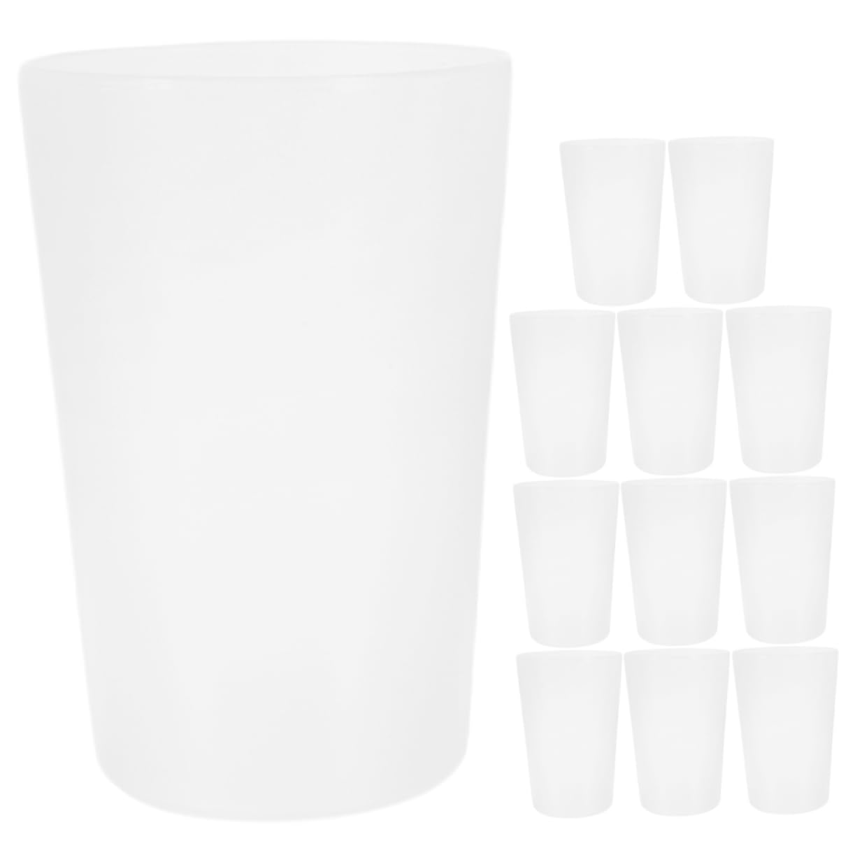 SOLUSTRE 12pcs Multi Purpose Reusable Mouthwash Toothbrush Cups Transparent Lightweight Drinking Tumblers for Home Travel and Camping Elegant Design Easy to Handle