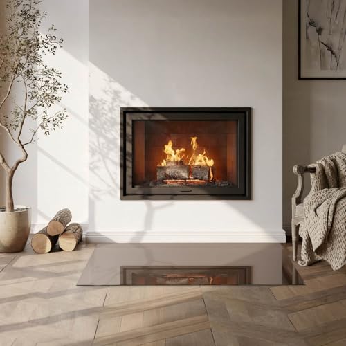 Seguridad doméstica con la placa para chimenea de vidrio templado resistente marrón 3