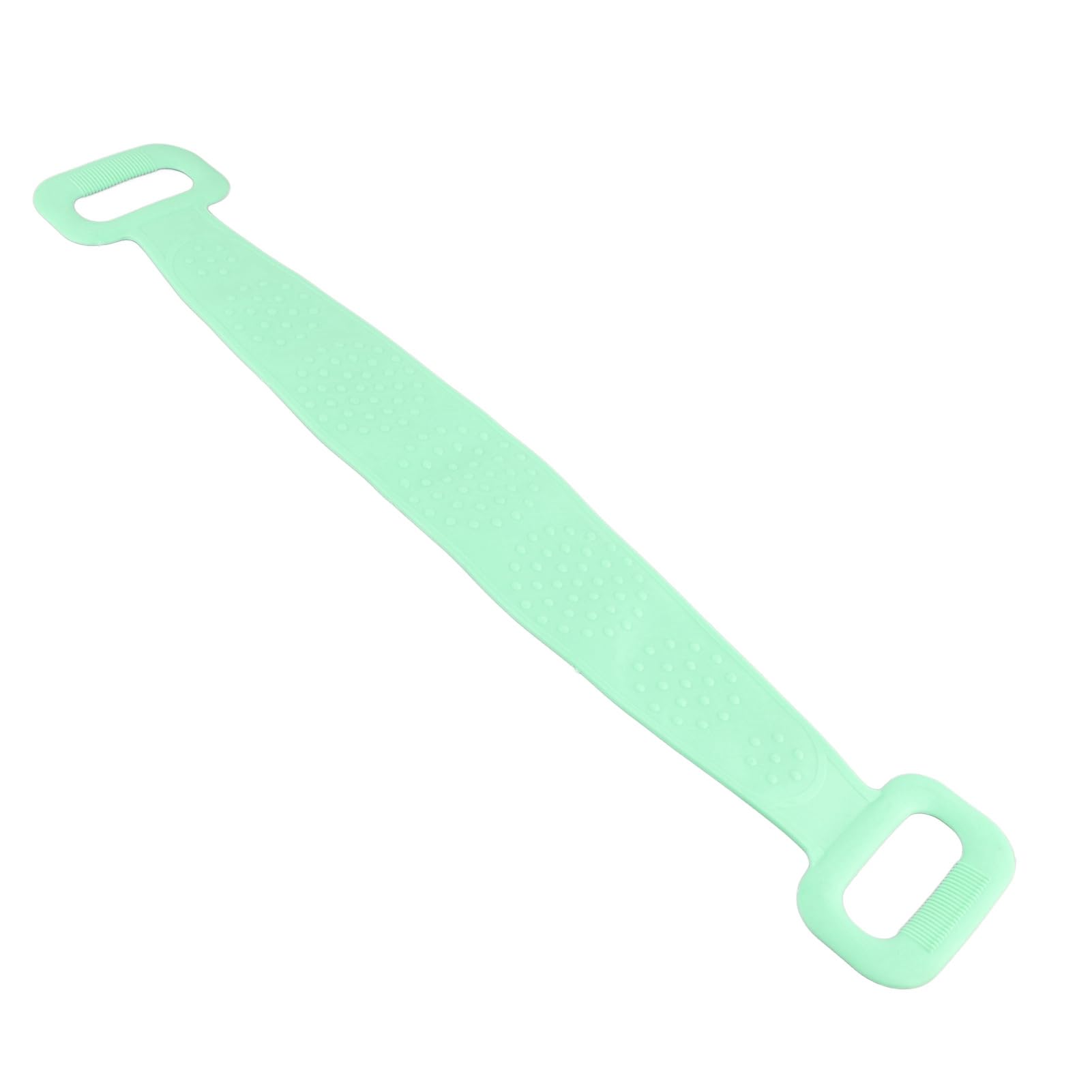 Brrnoo Spugna in Silicone per Doccia, Dorso Lavaggio Esfoliante, Manico Lungo, Linee Massaggianti Morbide, Strumento per Corpo Uomo Donna (GREEN)