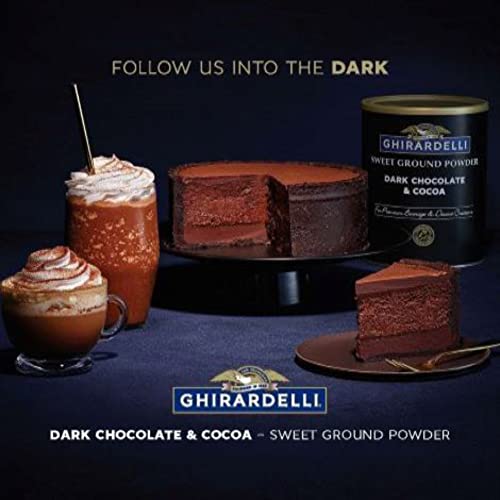 Ghirardelli Sweet Ground Dark Chocolate & Cocoa Powder, 3 Pound Can (Pack Of 1) With Ghirardelli Stamped Barista Spoon #TOP1