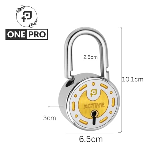 Image of Azco Round Lock 65mm 10 Keys 8 Levers Padlock | Double Locking Heavy Shackle | Lock and Keys for Home Door Shutter Shop Office Main Gate | Silver Gold Finish (Pack of 1)