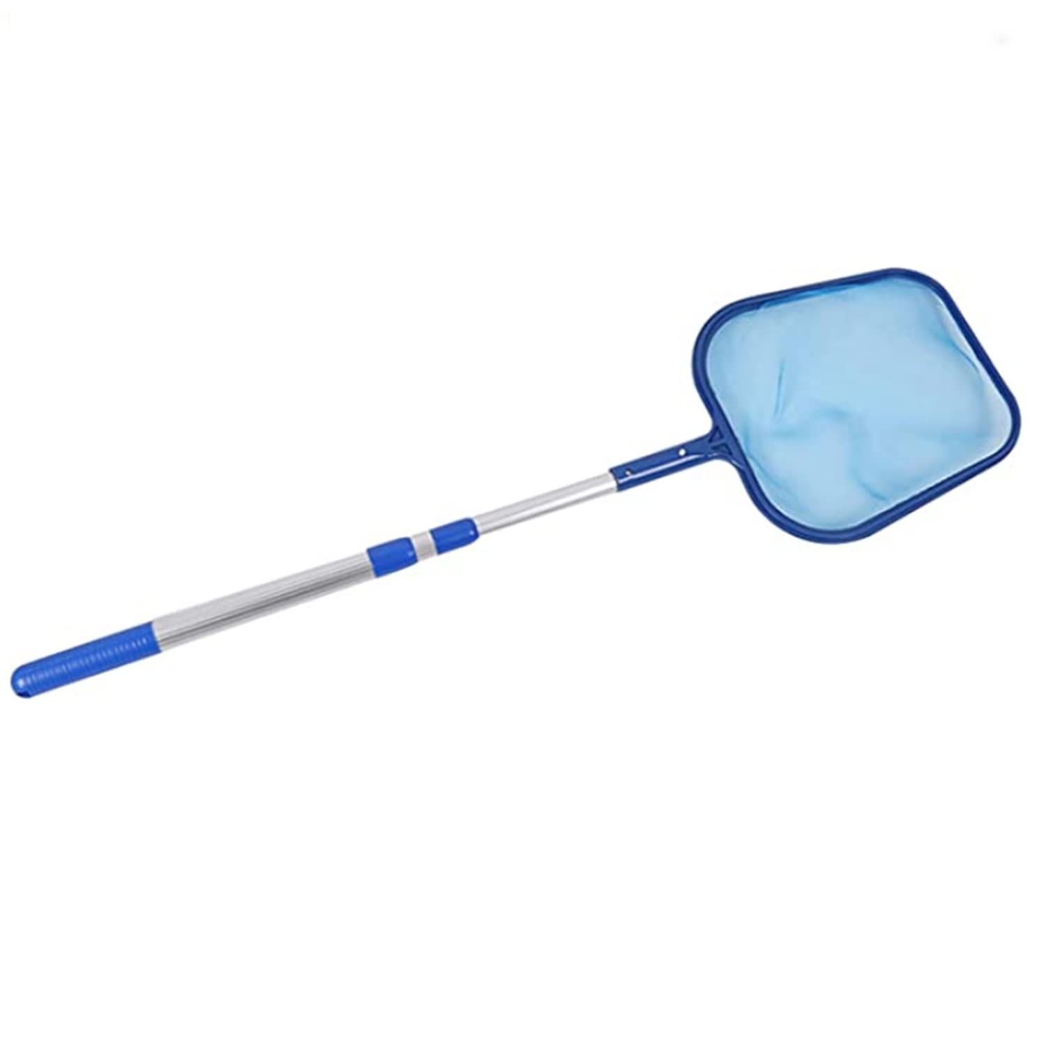 SKEIDOPool Skimmer Net Pool Skimmer Net with Telescopic Pole Removal Leaf Rake Swimming Pool Ponds Fast Cleaning Tool with Heavy-Duty Aluminium Frames Deep Mesh Nets