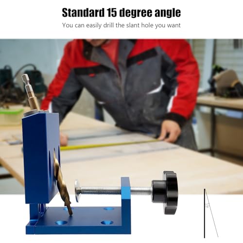 Kit de gabarito de orifício de bolso ajustável com três guias de perfuração para perfuração de ângul