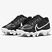 Nike Alpha Huarache 4 Keystone Boy's Rubber Baseball Cleats SZ 5.5 Black | White