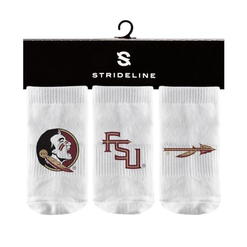 Image of Strideline NCAA Infant Baby Socks-3 Pack-White
