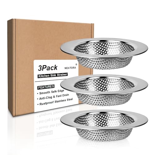 3 Piezas Colador para Fregadero de Cocina Acero Inoxidable