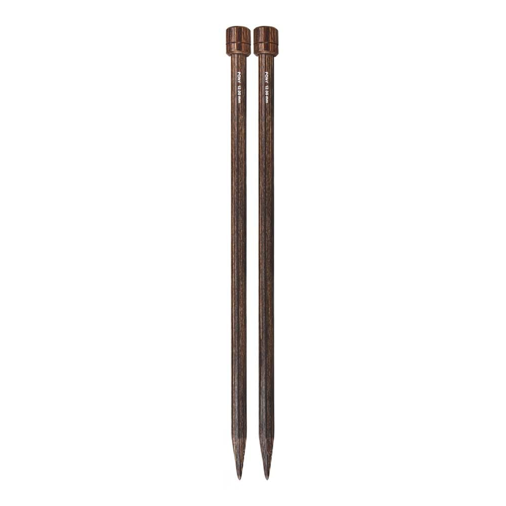 Pony Perfect Wood Single Pointed Needles 35cm 12mm - 1pc