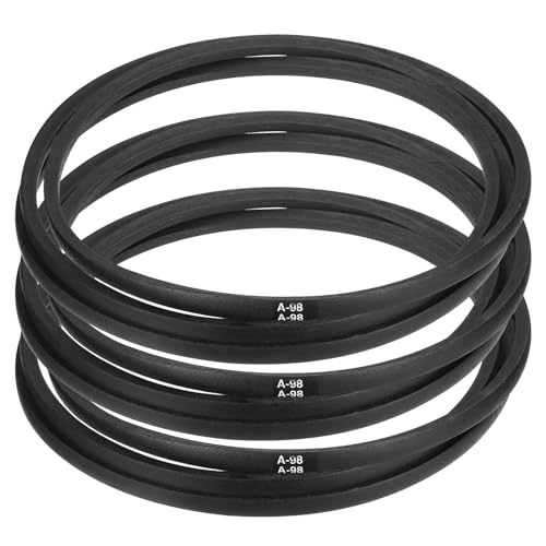 Image of uxcell 3pcs A98 or 4L1000 Classic Wrapped Rubber V-Belt, 98 inch(2500mm) Inside Circumference, A Profile V Belt