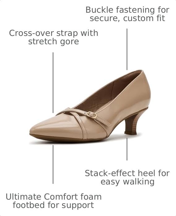 Clarks Collection Women's Kepley Star Pump, Beige Leather, 5 Medium US by Clarks - Used condition - Image 3
