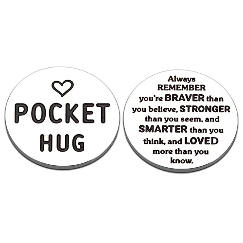 Pocket Hug Token Good Luck Charms Keepsake for Friends Son Daughter Inspirational Gifts for Women Graduation Christmas Valentines Gift for...