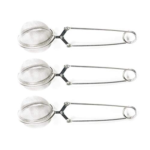 Snap Ball Tea Strainer with Handle for Loose Leaf Tea and Mulling Spices