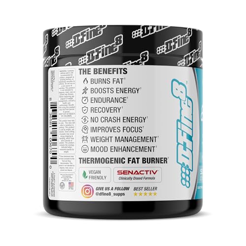 Image of Thermogenic Pre-Workout Energy Powder & Shredding Supplement, Boost Energy Mood & Focus, Sugar Free, Contains Senactiv, Endurance, 300mg Caffeine, N-Acetyl-L-Tyrosine (Hawaiian Punch)