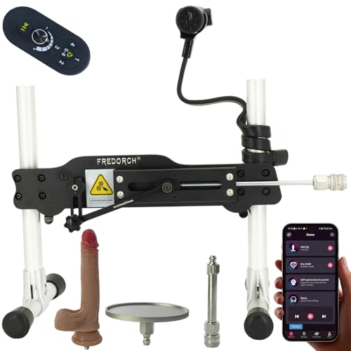 Fredorch Neu Premium Sexmaschine mit Kamera&APP,Stabile Metall Stark Stoßfunktion Liebesmaschine für Paare, Männer und Frauen (FR1-APP-SXT-SX)