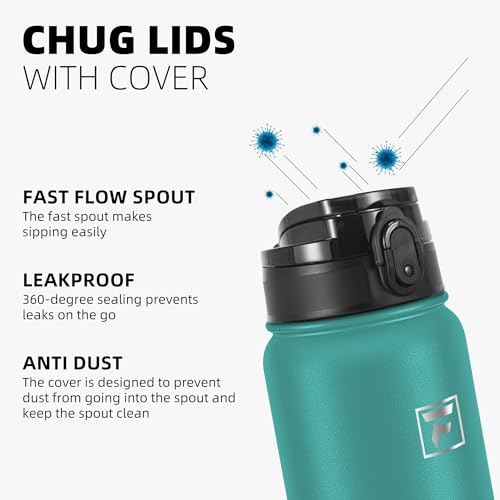 Fanhaw 20 Oz Insulated Stainless Steel Water Bottle With 1 Lid thumb #3