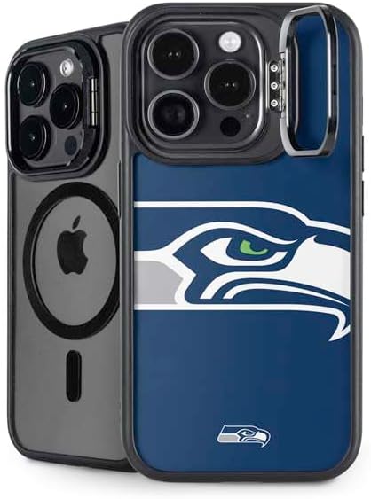 Skinit Kickstand Phone Case Compatible with iPhone 15 Pro Max - Officially Licensed NFL Seattle Seahawks Large Logo Design