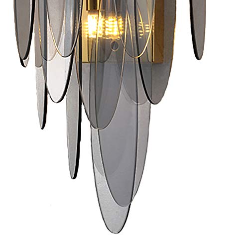 Applique murale design feuille de verre G9 finition luxe doré