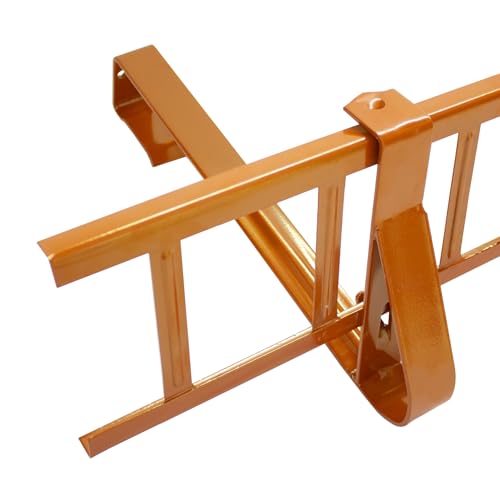 Decket Schneegitter 3,0 m x 155 mm Typ D, Schneeschutz für Dach, Komplettes Set mit 2x 1,5 m Schneefanggittern, 4x Schneefanggitterstützen & 4x Verbindern, Schneefangsystem aus Stahl, Ziegelrot