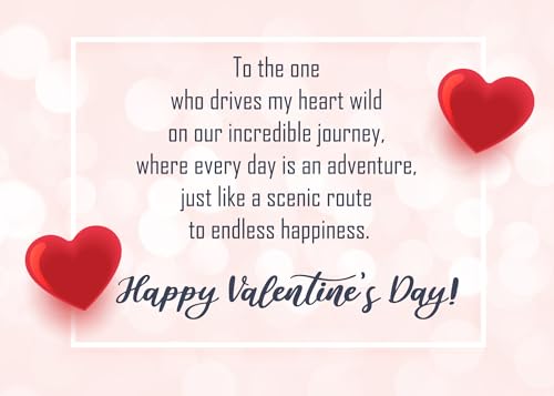 AGAPE LOVE CARDS Cartão Happy Valentines Day para marido ou namorado – Feito de bambu real, 12,7 cm