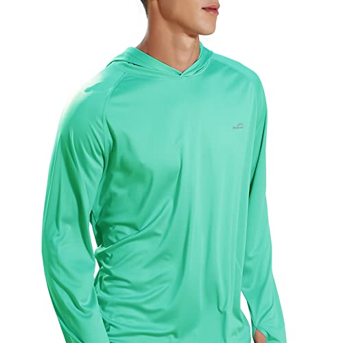 Image of Men's UPF 50+ Long Sleeve Sun Shirts UV Protection Hoodie Rash Guard Hiking Fishing Swim T Shirt