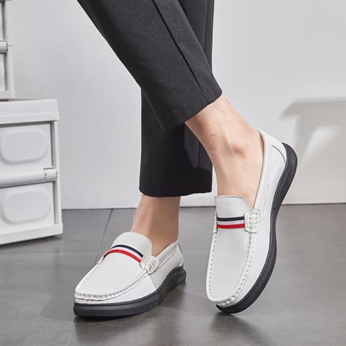 Men's Slip-on Loafers, Waterproof, Non-Slip, high-end Color Matching, Fashionable, Trendy, Suitable for Driving, Walking and Daily Leisure.4