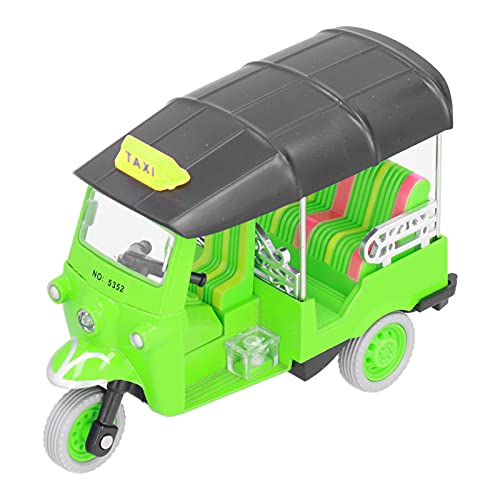 Akozon Modelo de Coche de Aleación de Juguete para Niños, Triciclo Tailandés Extraíble, Colores Vibrantes, Construcción de Metal, Diseño, Educación para Niños Pequeños (Green)
