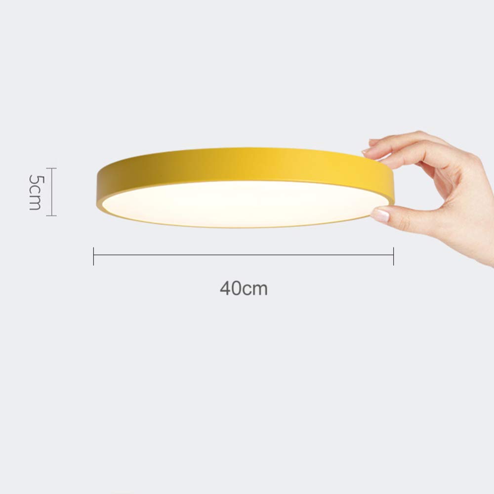 Macaron Rotondo Plafoniera Cameretta per Bambini Moderno Lampada A LED per Ragazzi Ragazze Camera da Letto Soggiorno Scuola Materna,Bianca+Luce Calda-40cm
