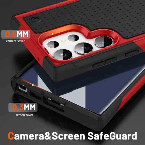 Coque Galaxy S23 Ultra double couche évite les bris d'écran et les rayures de clés