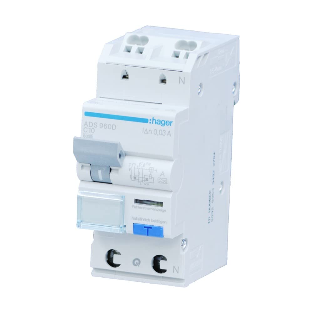Hager hagad s960d Fi/LS interruttore 10 a 1p + n C, 0,03 m