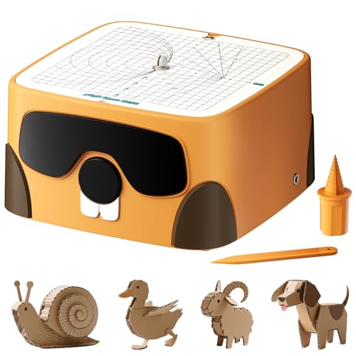 BEAVERBOT Cardboard Cutter for Kids, Safe DIY Cardboard Construction Tool Kit, Educational Craft Toy for 4+ Boys and Girls, for Creativity Projects 3D Models