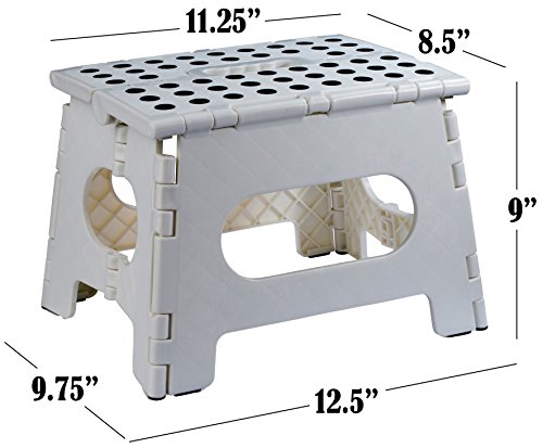 Folding Step Stool - The Lightweight Step Stool Is Sturdy Enough To Support Adults And Safe Enough For Kids. Opens Easy With One Flip. Great For Kitchen, Bathroom, Bedroom, Kids Or Adults. #TOP1